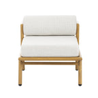 La Fiora Outdoor Patio Teak Finished Iron Club Chair