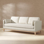 Knox 84" Modern Farmhouse Sofa, Flax