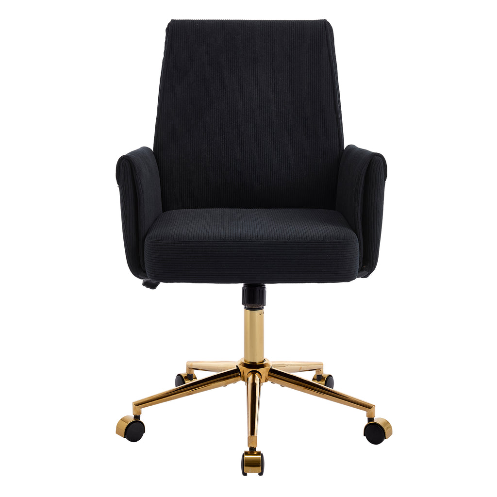 Mid-Back Liftable Office Chair in Black