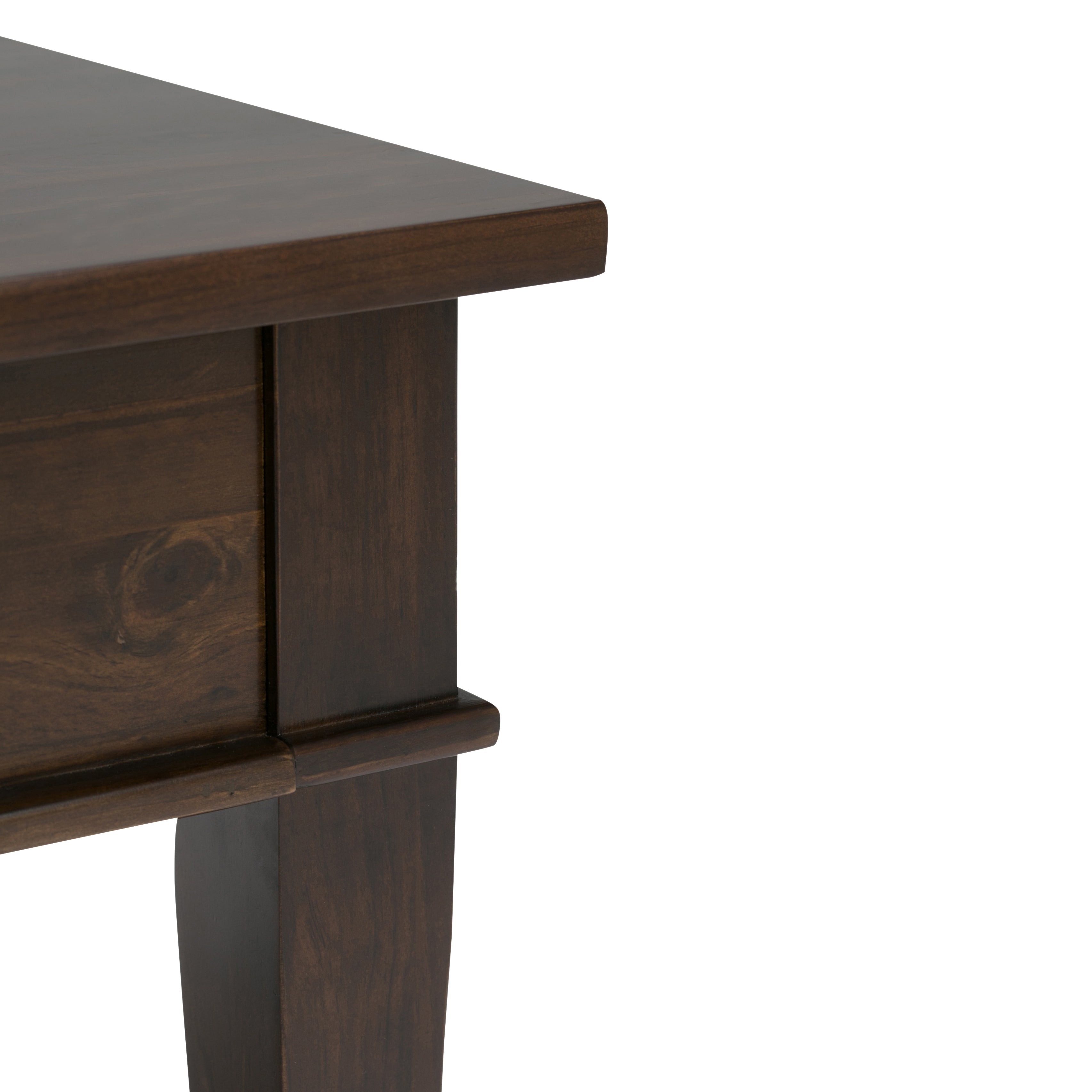 Carlton 44 Inch Wide Solid Wood Coffee Table in Brunette