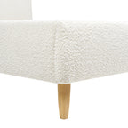 Roman Curved Headboard Upholstered Platform Bed, King