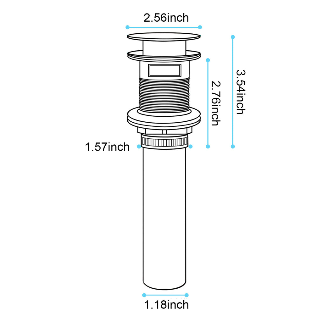 304 Stainless Steel Bathroom Sink Drain with Overflow