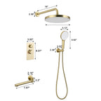 Luxury 3-Function Shower System Set - Solid
