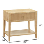 Fleur Natural 1-Drawer Nightstand