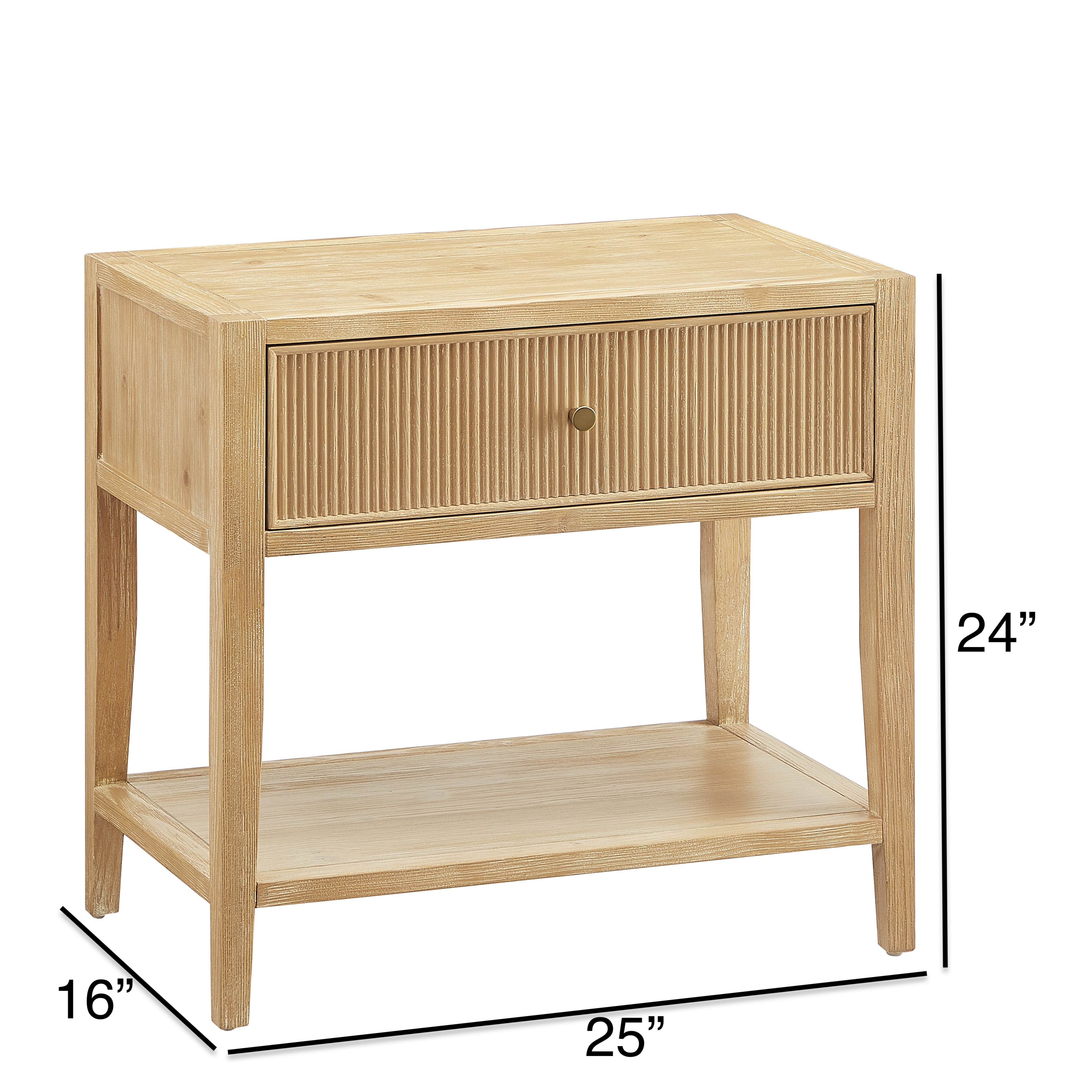 Fleur Natural 1-Drawer Nightstand