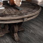 Round Dining Room Table with Pedestal Base