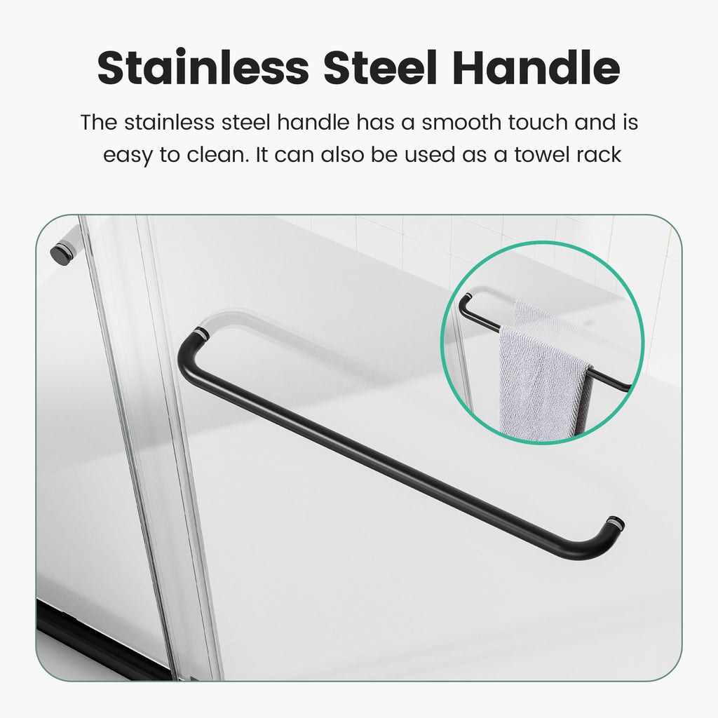 56"-60"W*72" H Semi-Frameless Double Sliding Shower Door