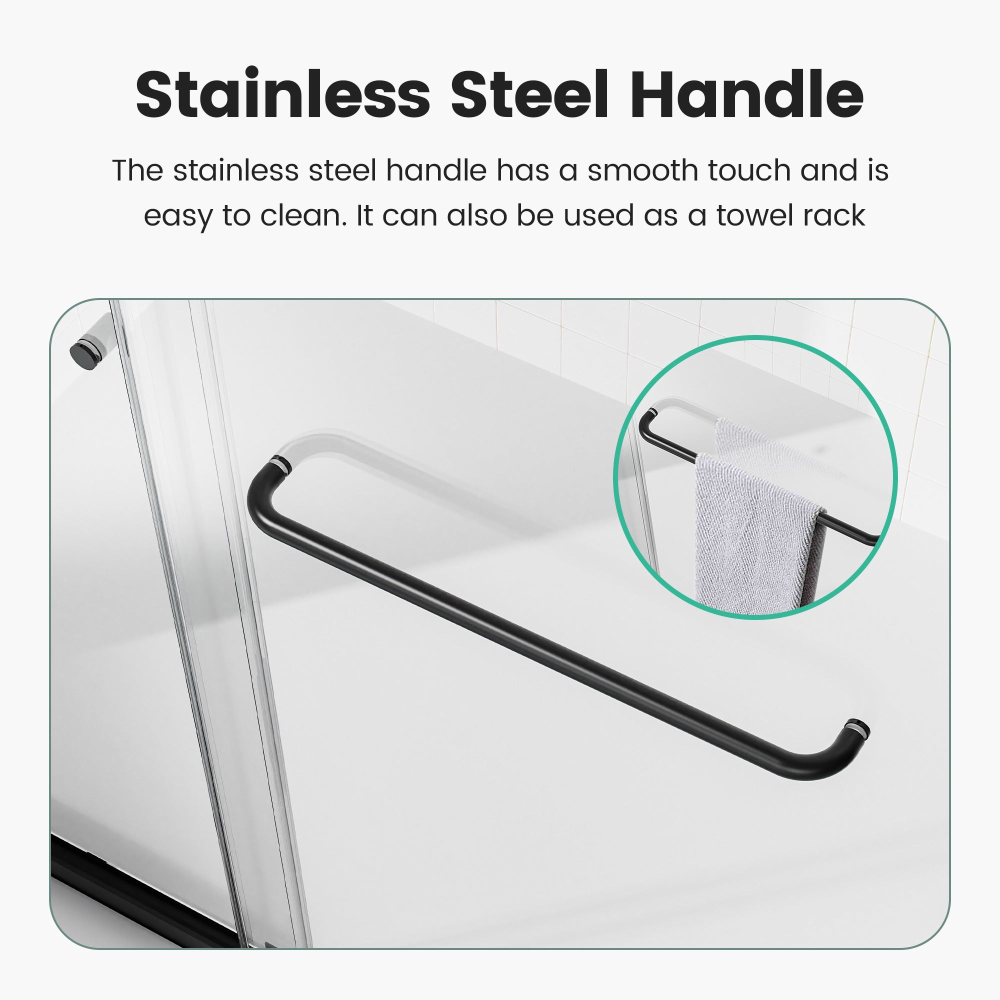 56"-60"W*72" H Semi-Frameless Double Sliding Shower Door