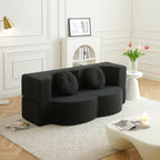 2-in-1 Folding Sofa Bed with Pillow, Twin Sleeper Sofa