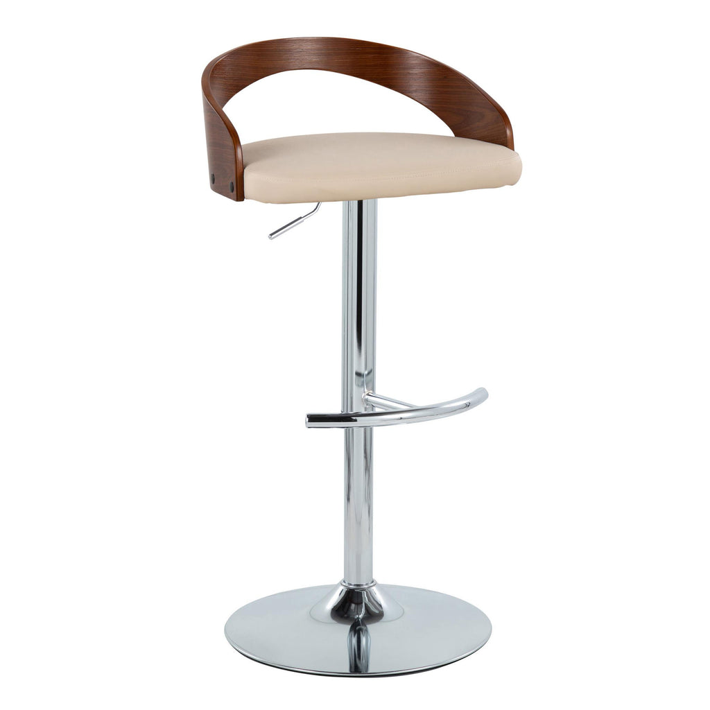 Contemporary Adjustable Barstool with Swivel