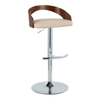 Contemporary Adjustable Barstool with Swivel