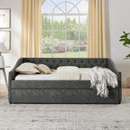 Full Size Daybed with USB Charging & Twin Size Pull-out Bed