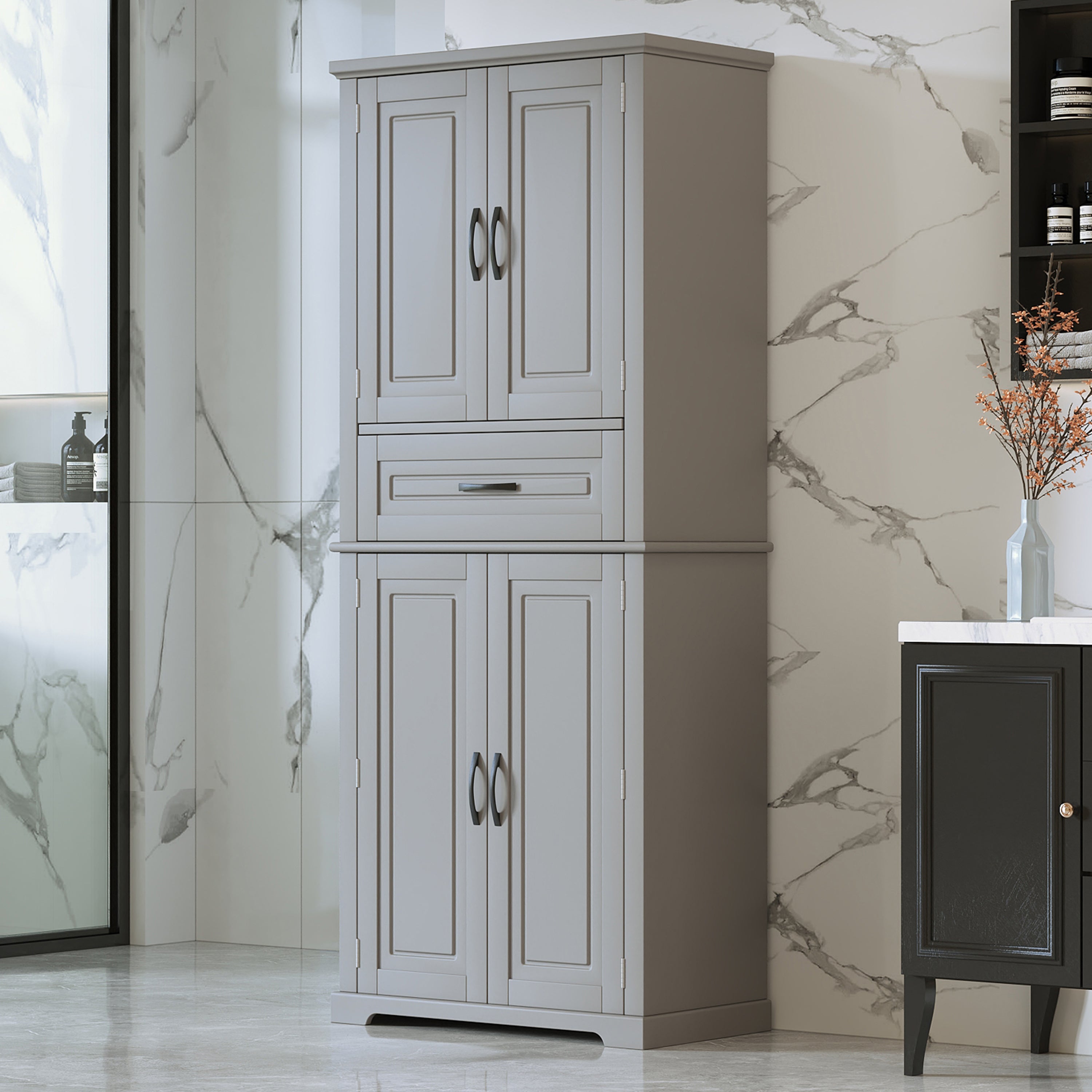 Bathroom Storage Cabinet with Multi-Functional Storage Space
