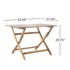 Natural 5-Piece Acacia Wood Outdoor Patio Dining Set