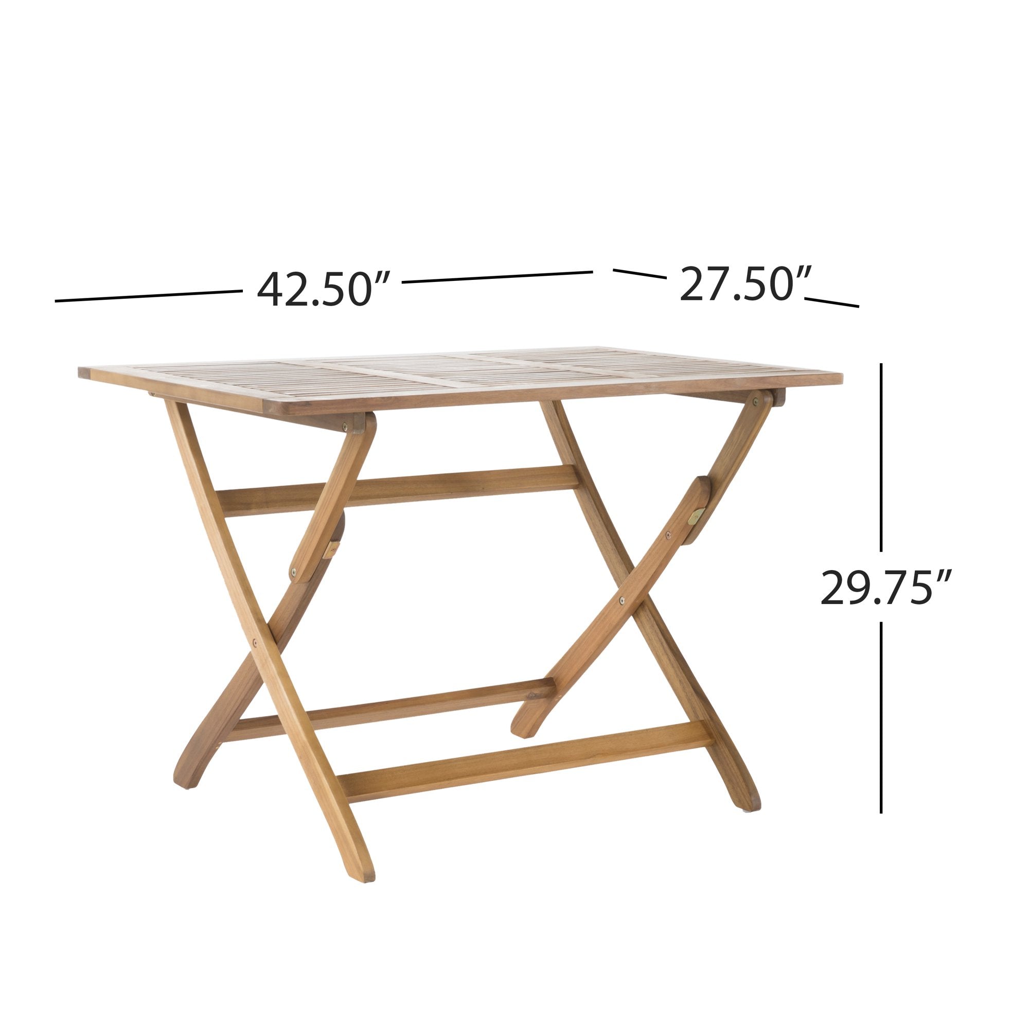 Natural 5-Piece Acacia Wood Outdoor Patio Dining Set