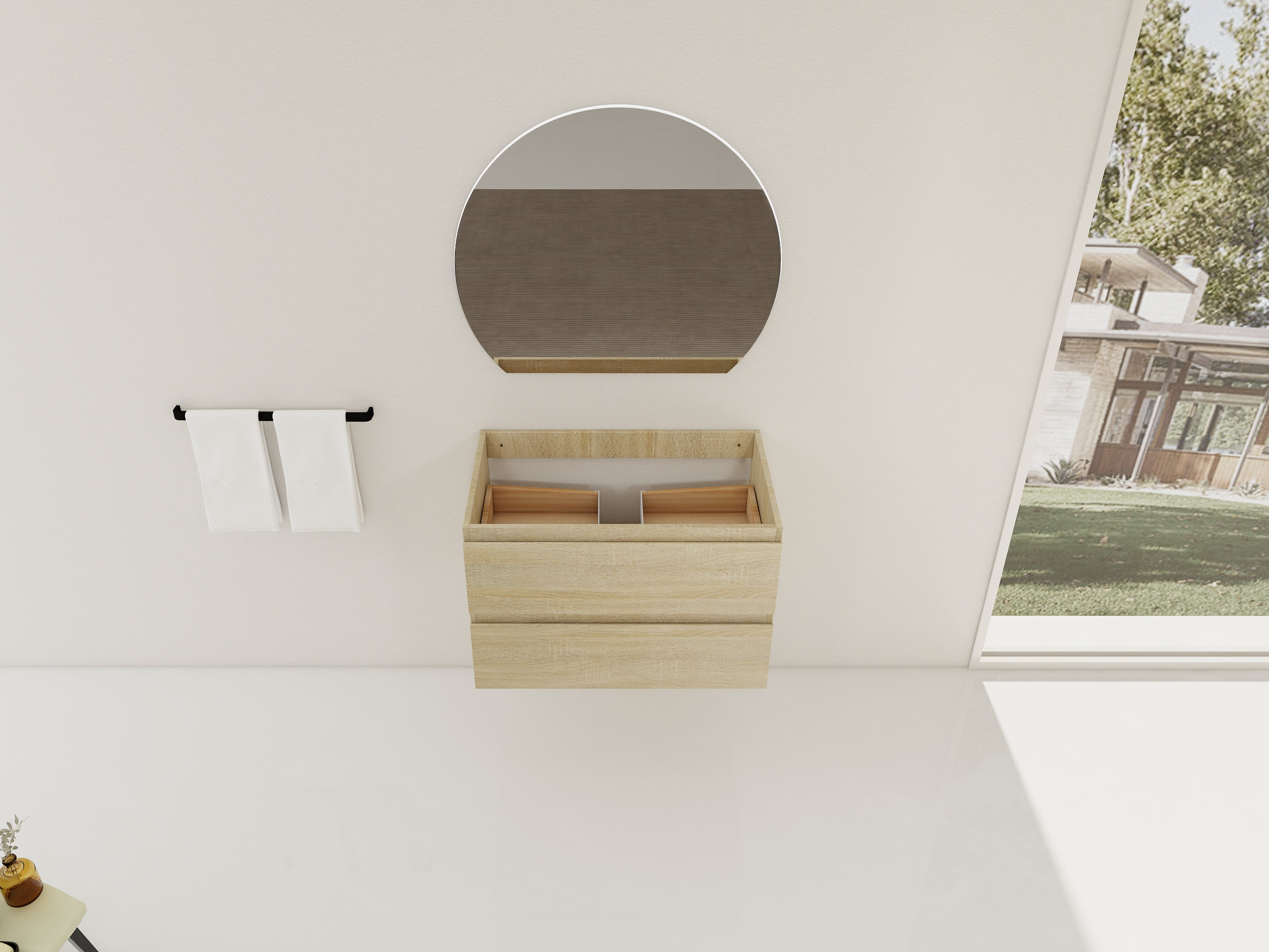 30" Wall-Mounted Bathroom Vanity Cabinet
