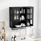 Bathroom Wall Cabinet with Open and Hidden Storage