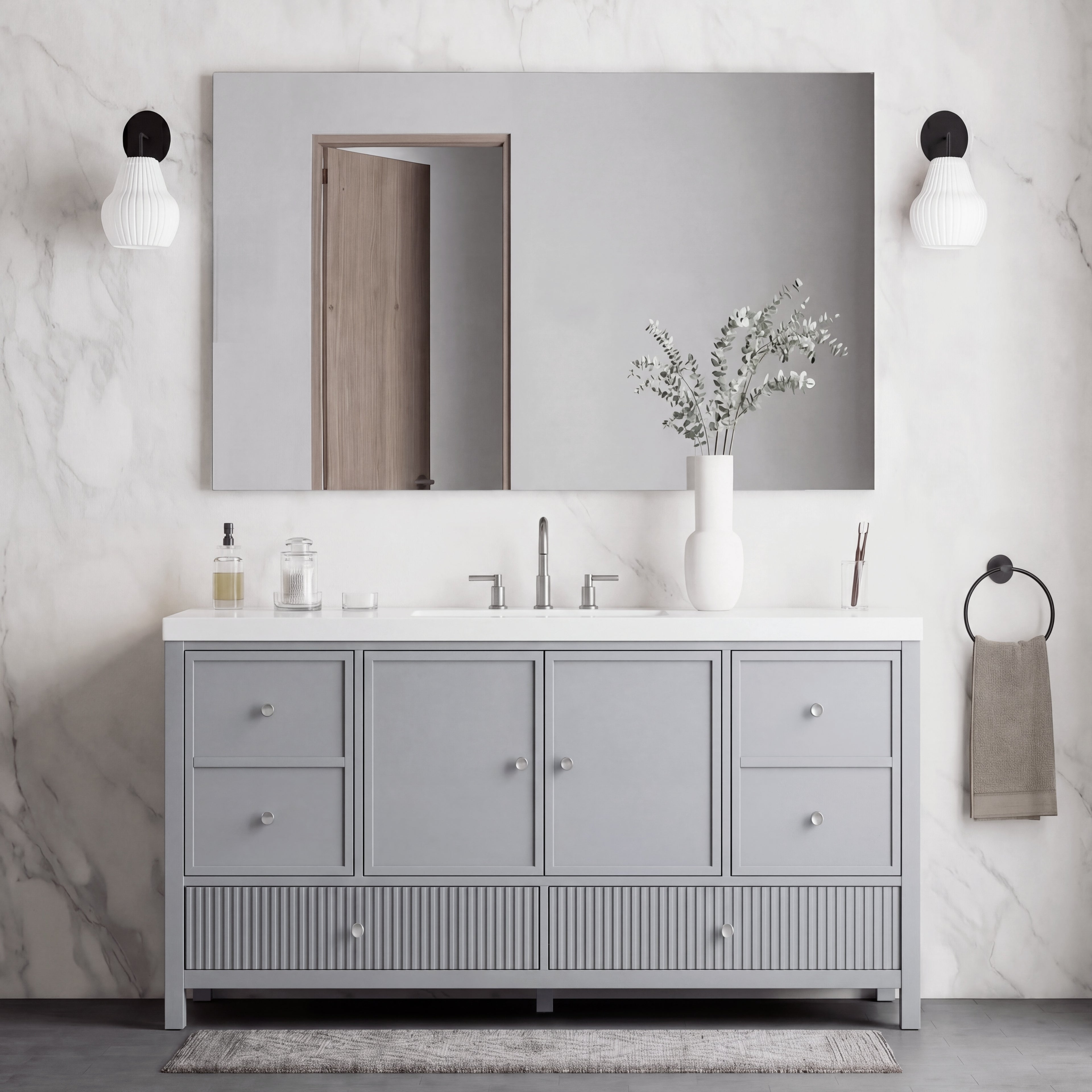 60" Bathroom Vanity with Separate Sink