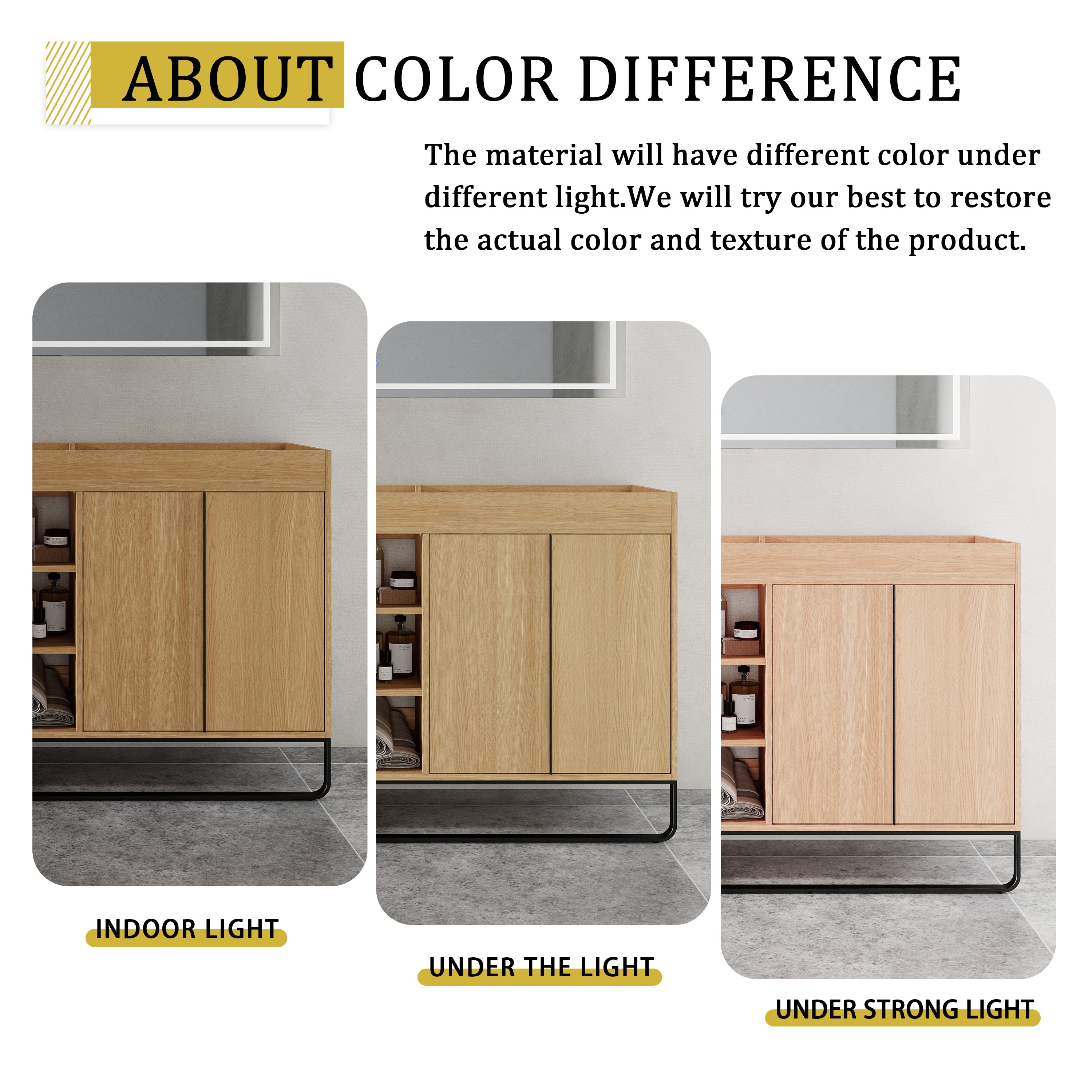 60" Freestanding Bathroom Vanity Cabinet