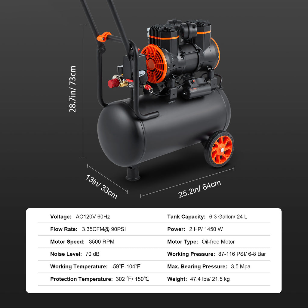 6.3 Gallon Air Compressor by VEVOR