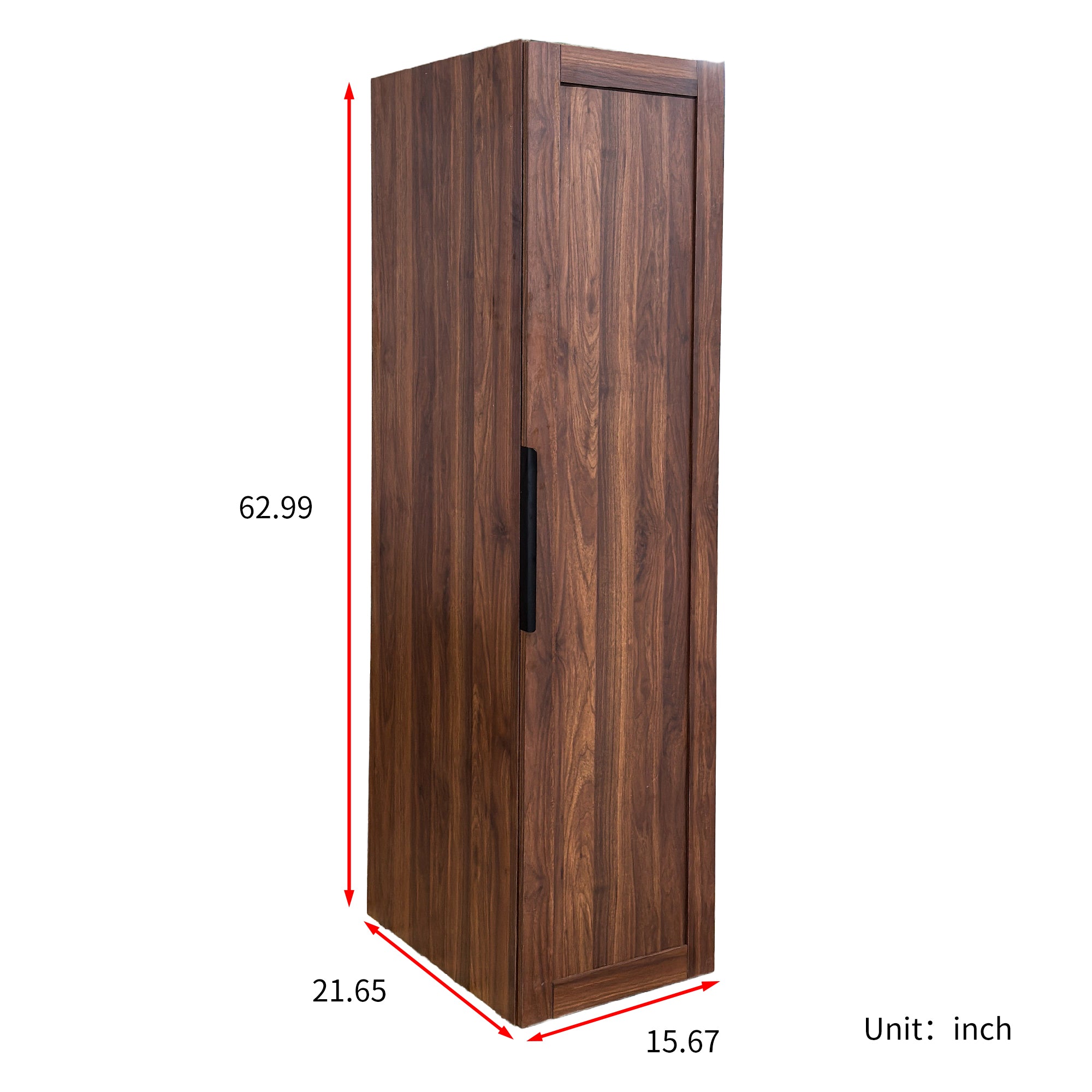 Brown Freestanding Buffet Cabinet with Doors & Shelves