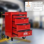 Rolling Metal Tool Chest with 4 Drawers