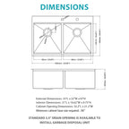 Topmount Drop In Kitchen Sink - 33"x 22"