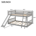 Full Over Full Bunk Bed with Convertible Slide and Ladder