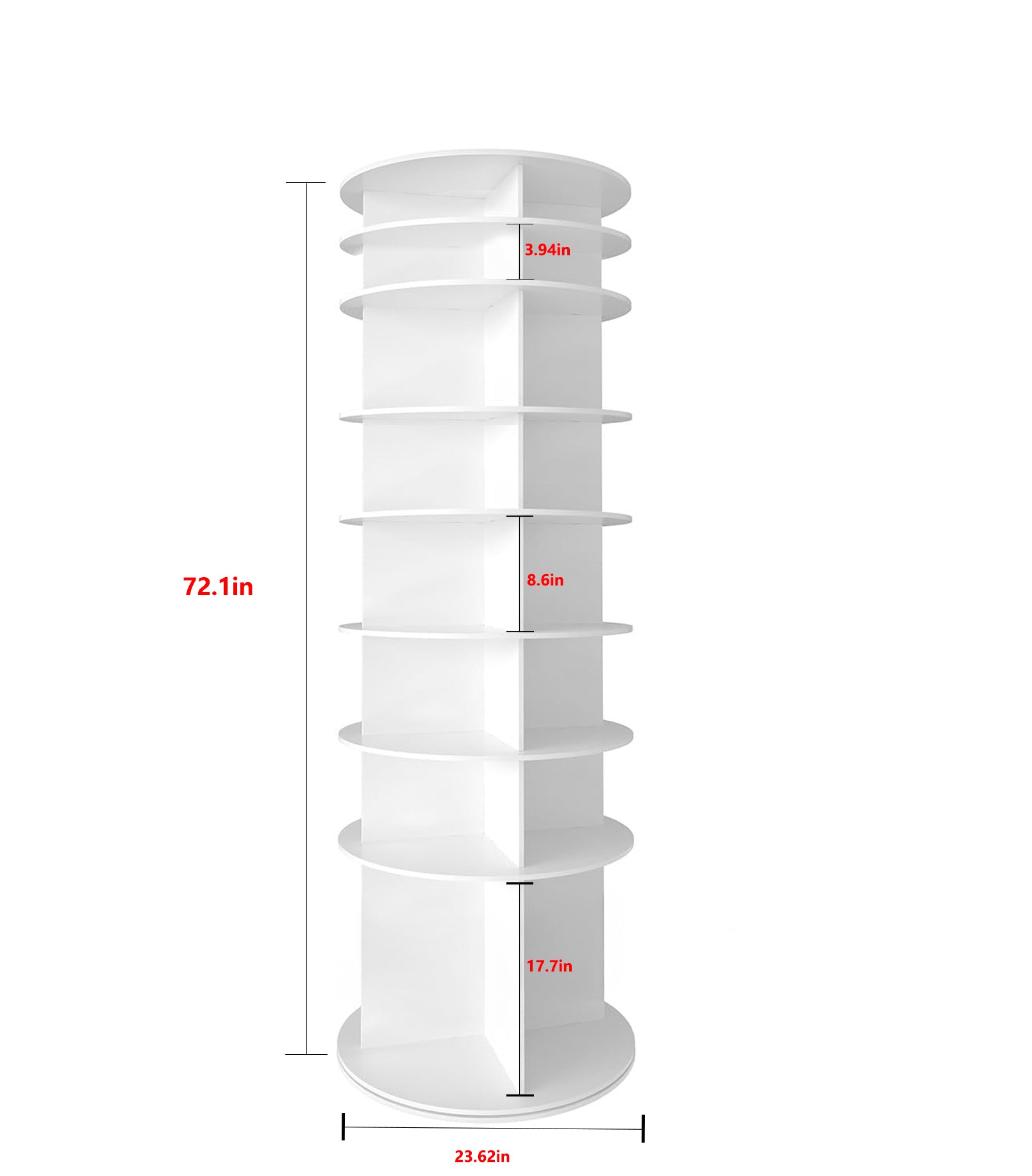 8 Tier Rotating Shoe Rack Tower