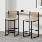 Kitchen Bar Stools with Footrest Set of 2