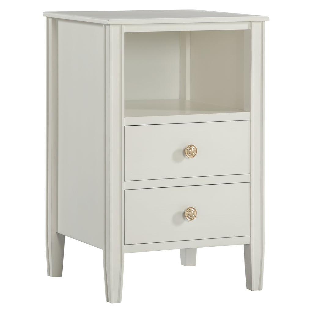 Winston 2-Drawer Storage Nightstand - Antique