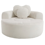 Round Sofa Bed with Memory Foam Sectional Couches for Living Room
