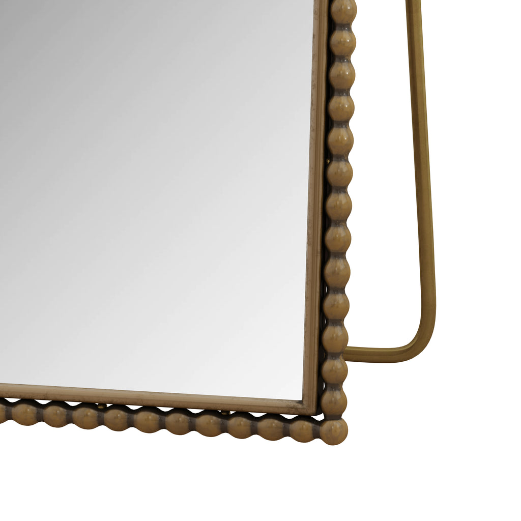 Iron Arch Retro Full Length Mirror with Supporting Feet, Gold