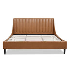 Aspen Vertical Tufted Headboard Platform Bed Set, King