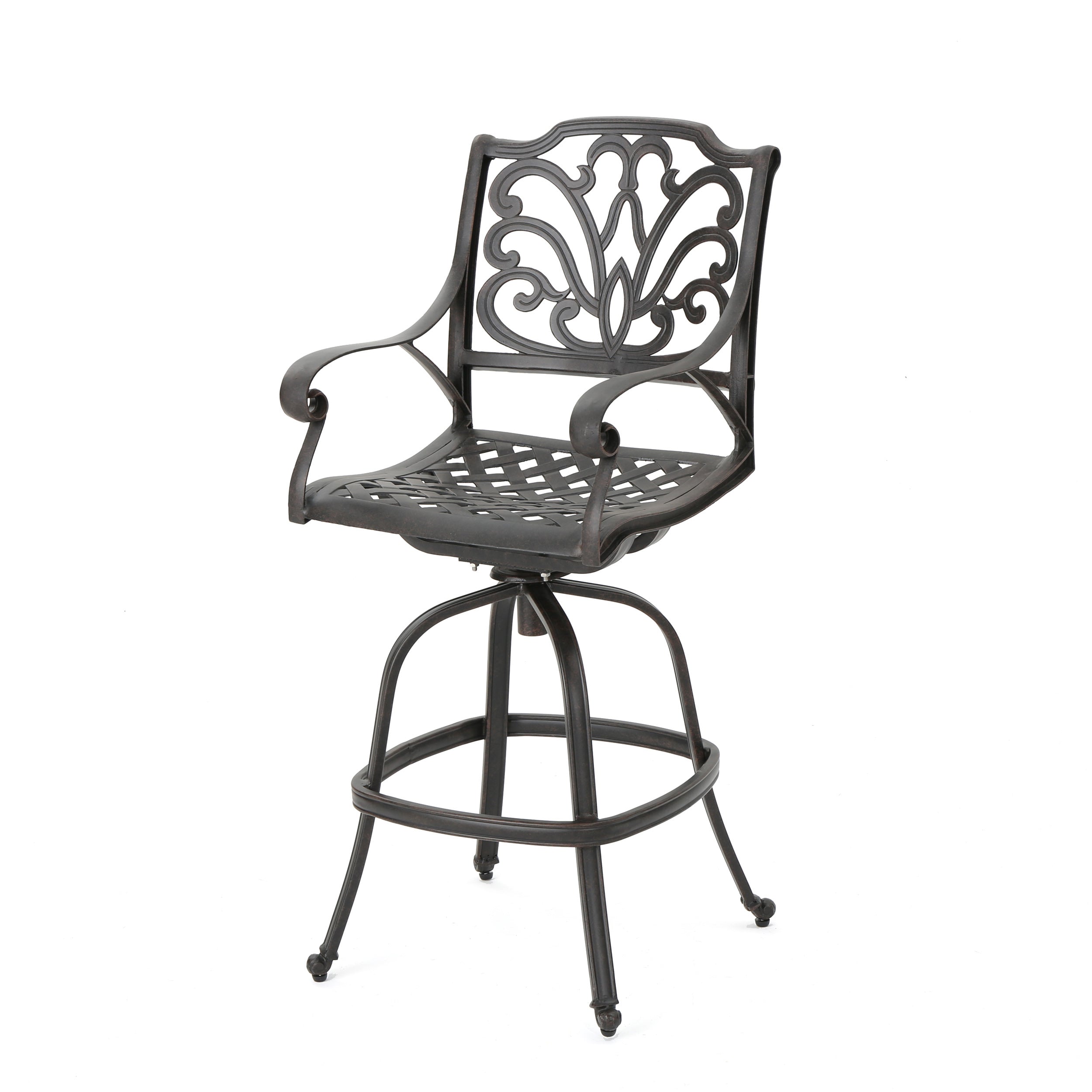 Cast Aluminium Swivel Bar Stool
