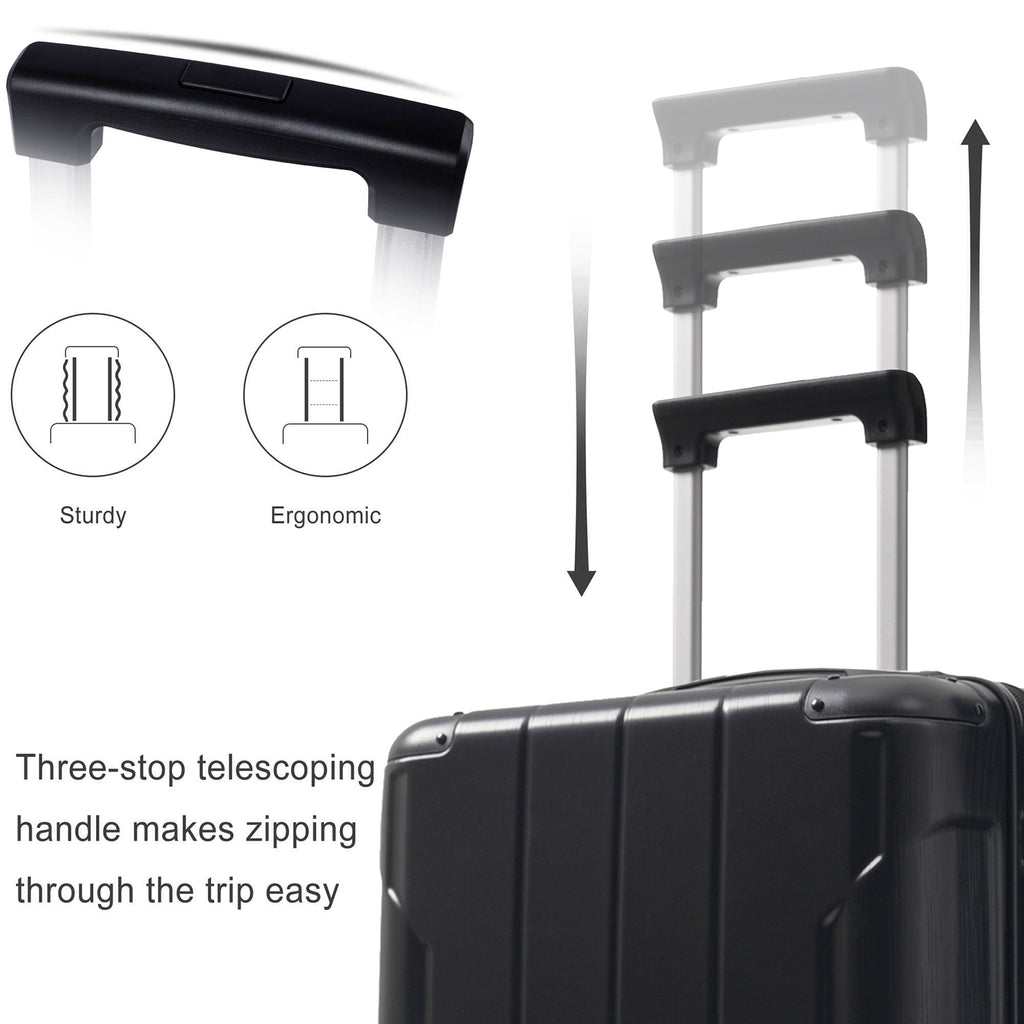 Hardshell Luggage - Lightweight Durable ABS Suitcases with Double Wheels