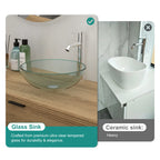 Bathroom Artistic Tempered Glass Vessel Sink