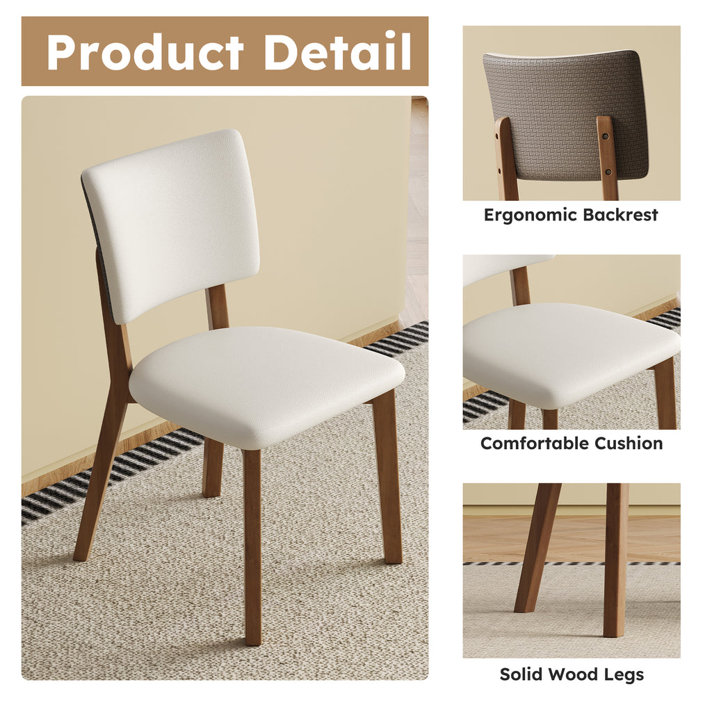 Solid Wood Dining Chair Set of 2 Pieces