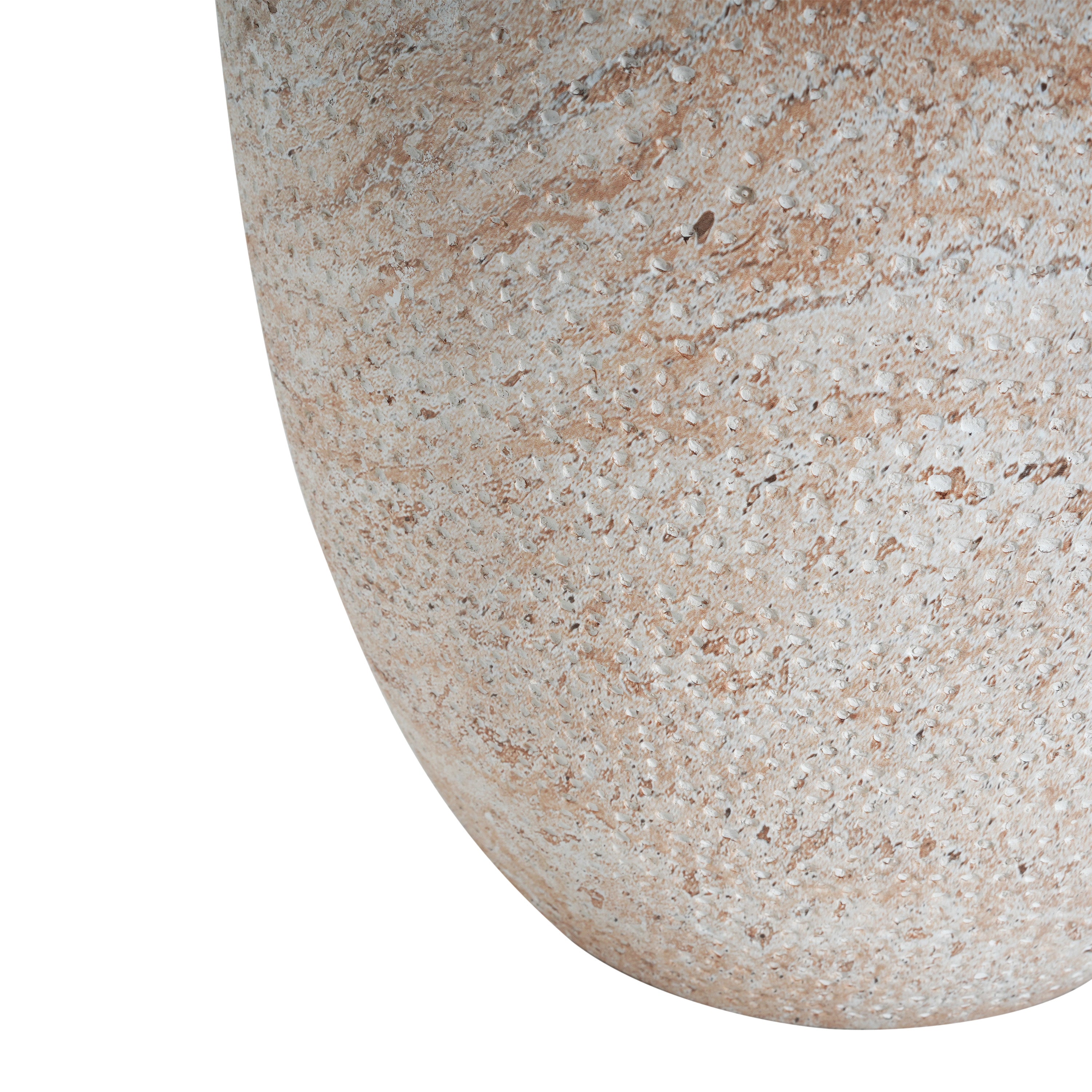Outdoor/Indoor Lightweight Concrete Side Table - Travertine Finish