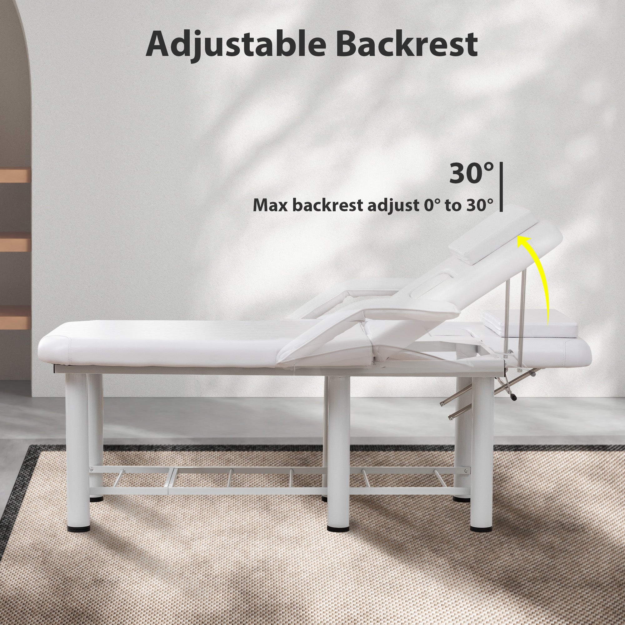 Professional Beauty Bed with Removable Headrest & Cushions