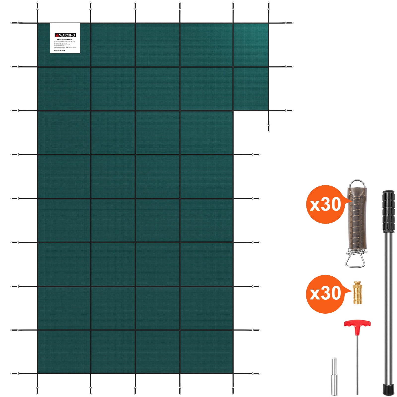 Inground Pool Safety Cover - 22 ft x 42 ft Rectangular