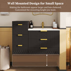 24-Inch Wall Mounted Floating Cabinet with Sink
