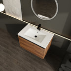 30" Wall Mounted Bathroom Vanity with Resin Basin