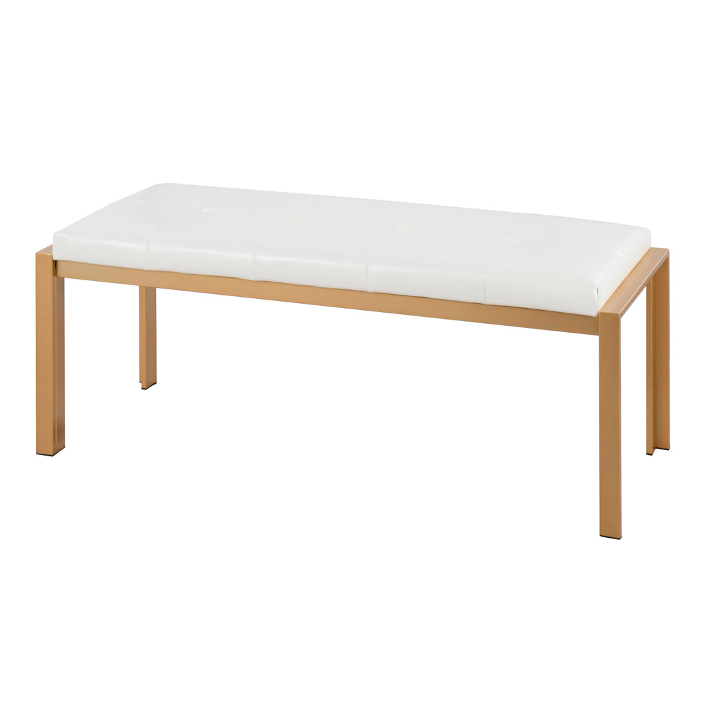 Contemporary Bench in White