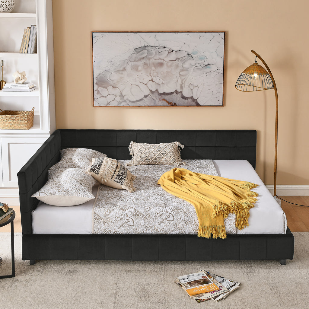 Queen Size Upholstered Tufted Bed Frame