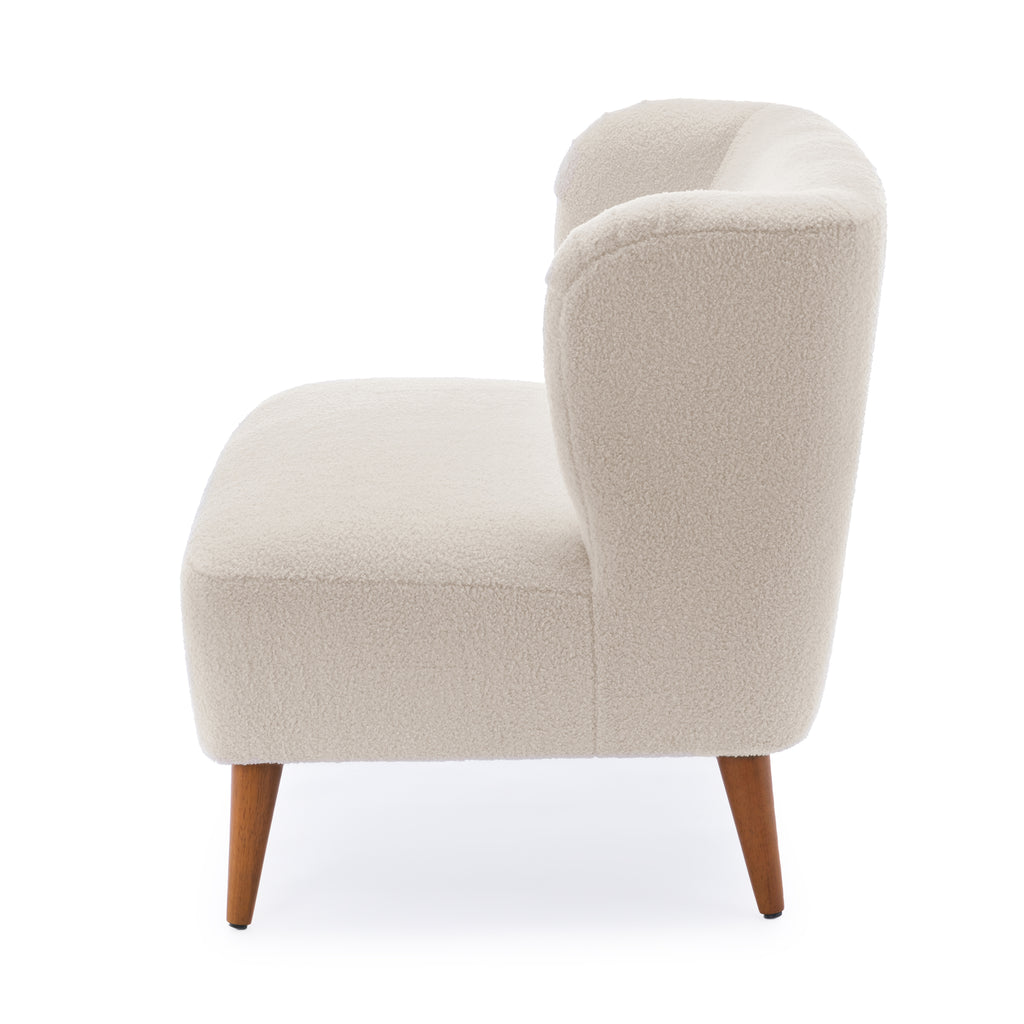 Veda Boucle Accent Chair - Milky