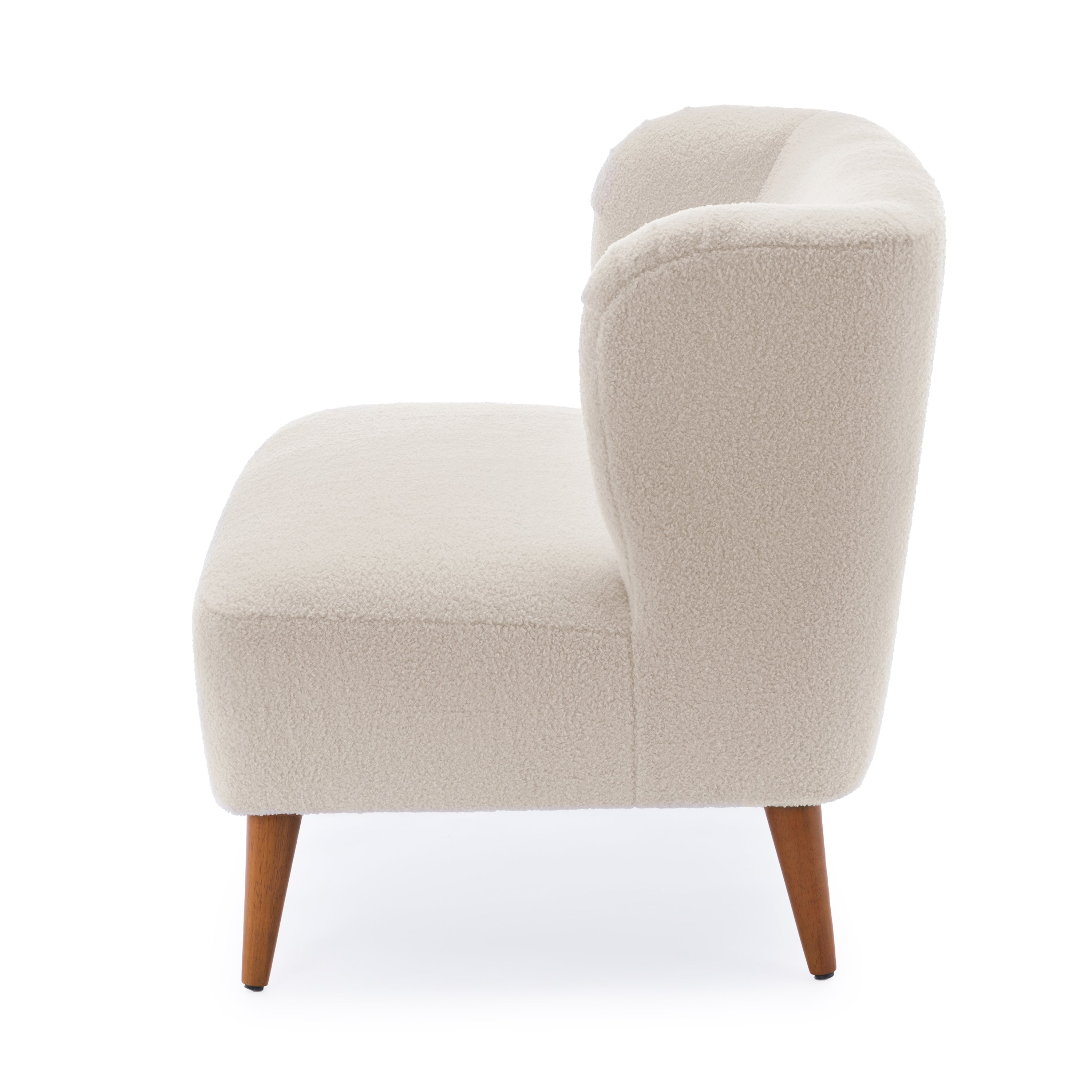 Veda Boucle Accent Chair - Milky
