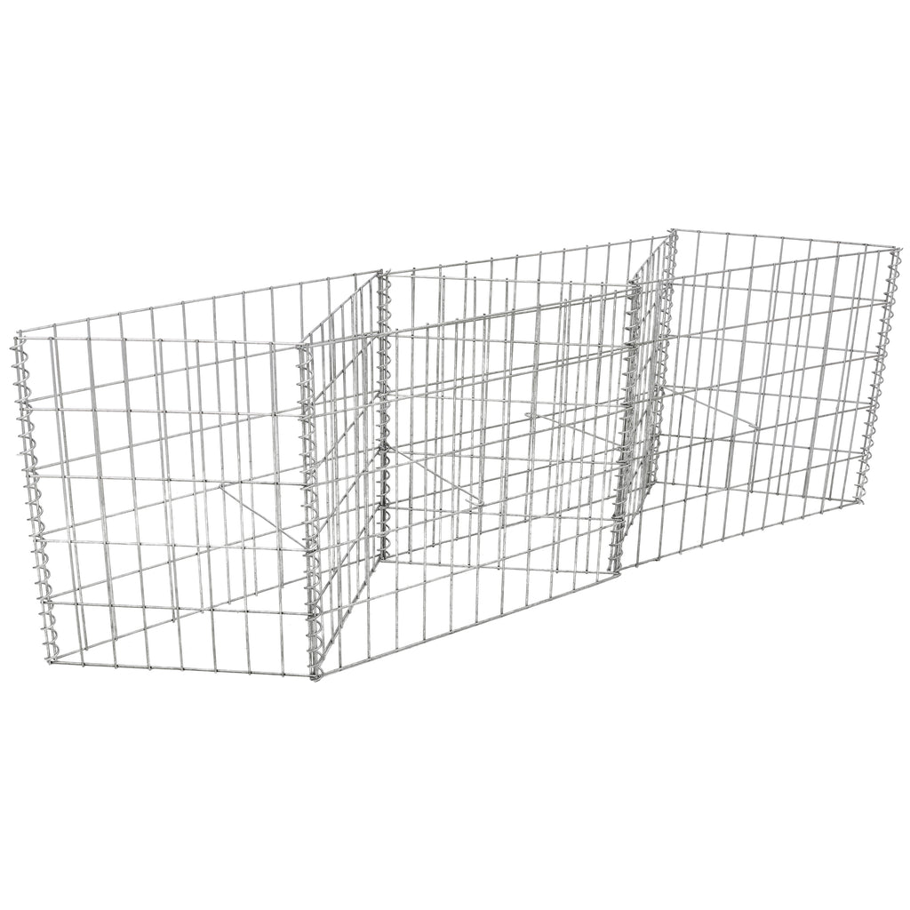 Galvanized Steel Gabion Basket with 3 Compartments