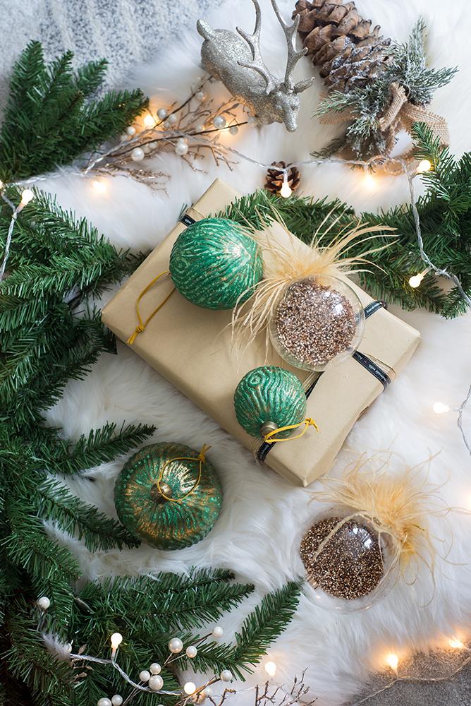 D3.9" Christmas Ball Ornaments - Set of 6