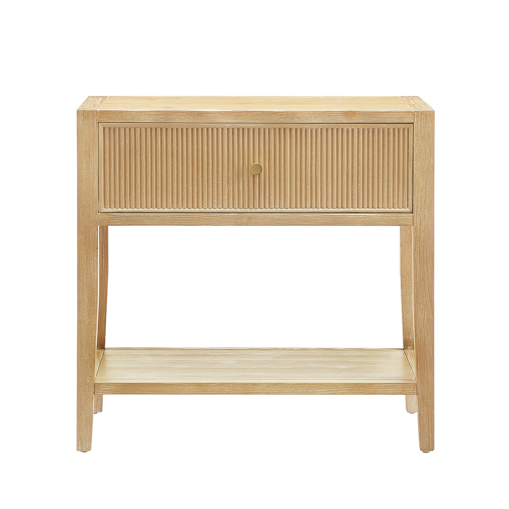 Fleur Natural 1-Drawer Nightstand